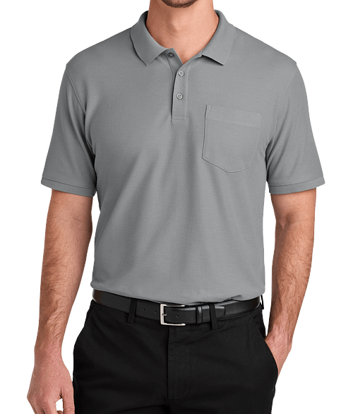 Port Authority Tall Wearever UV Pocket Performance Pique Polo in Gusty Grey