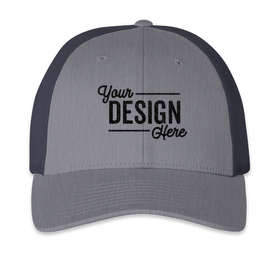 Richardson Stretch Fit Trucker Hat - Color: Heather Gray / Navy