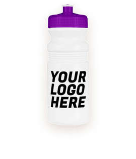 20 oz. Bike Water Bottle - Color: White / Translucent Purple