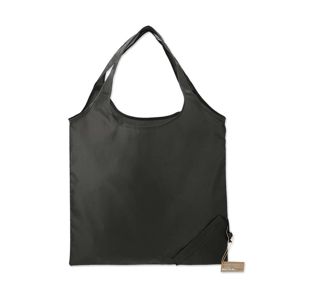 Full Color Bungalow Recycled Foldaway Shopper Tote Bag-default