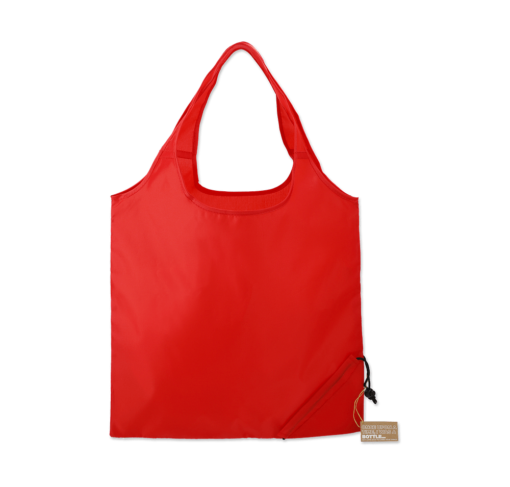 Full Color Bungalow Recycled Foldaway Shopper Tote Bag-default