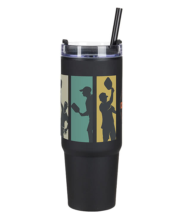 Full Color 30 oz. Octava Stainless Steel Tumbler with Straw