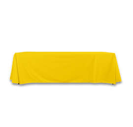 Full Color 8' LazerLine Throw Tablecloth - Color: Lemon