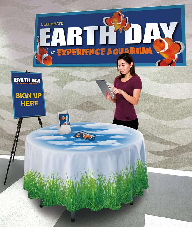 Full Color 4' Round Throw Tablecloth