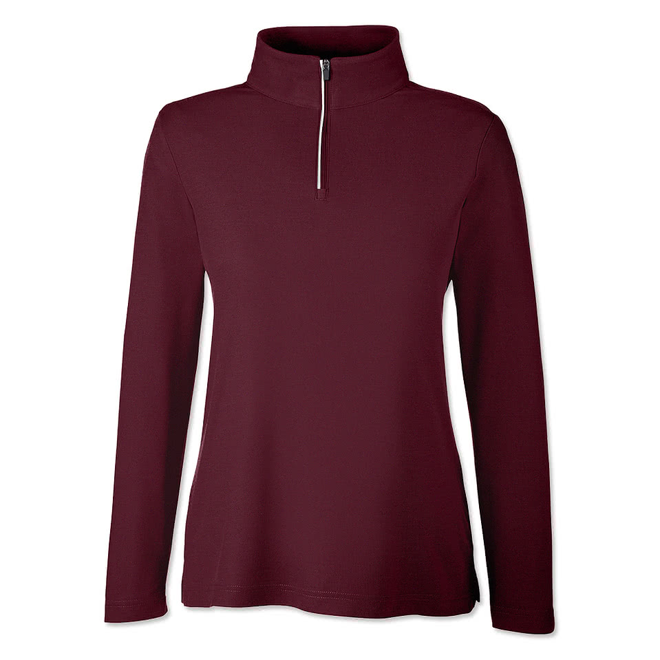 Core 365 Women's Fusion ChromaSoft Pique Quarter Zip Sweatshirt - Embroidered