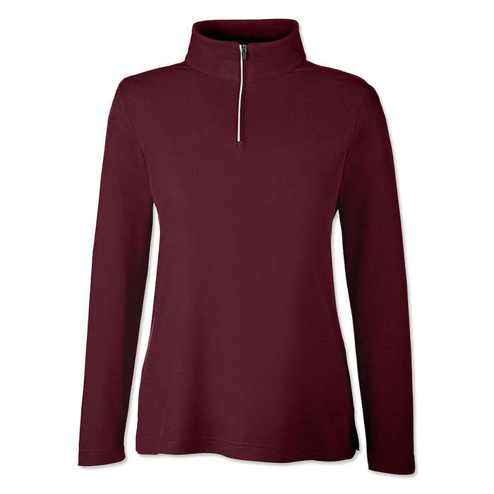 Core 365 Women's Fusion ChromaSoft Pique Quarter Zip Sweatshirt