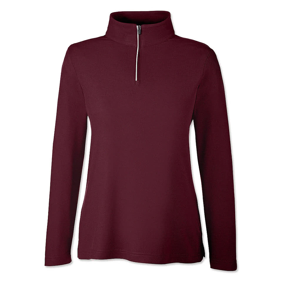 Core 365 Women's Fusion ChromaSoft Pique Quarter Zip Sweatshirt - Printed