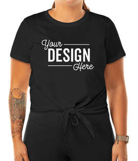 Women's 100% Cotton Tie Front T-shirt
