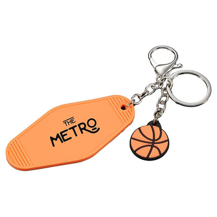Basketball Motel Keychain in Orange