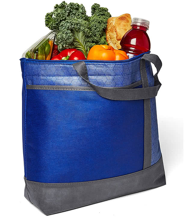 Hexagon Pattern Non-Woven 18 Can Cooler Tote Bag