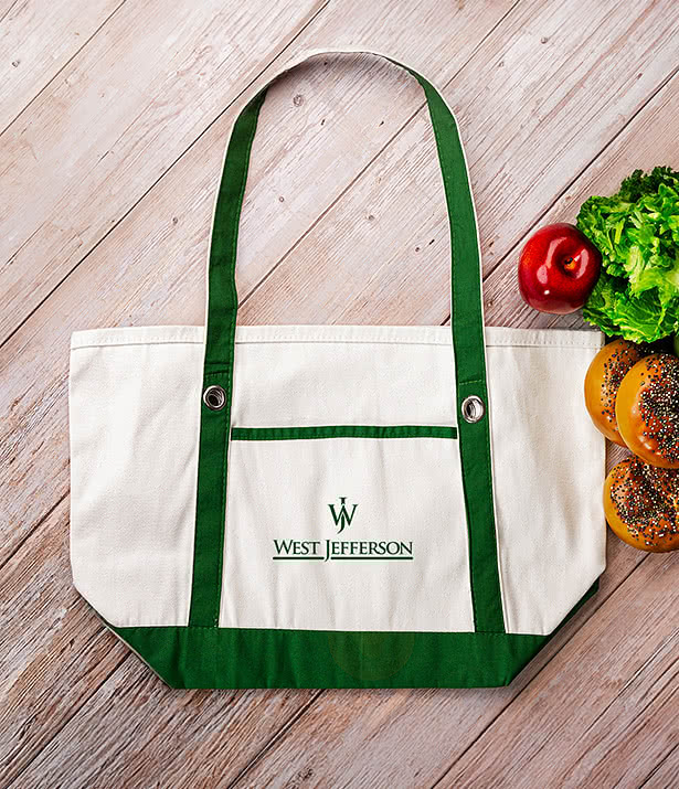 Cotton Canvas Tote Bag with Grommets