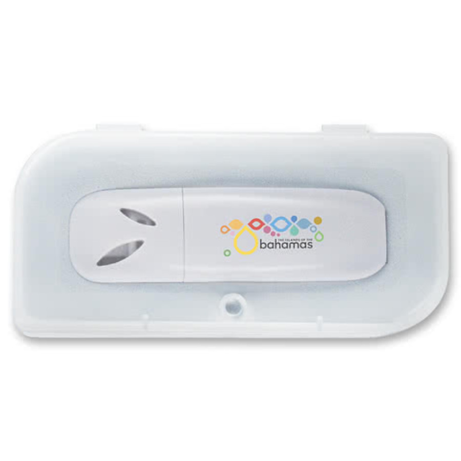 USB Diffuser with Clear Case and Magnet Closure in White