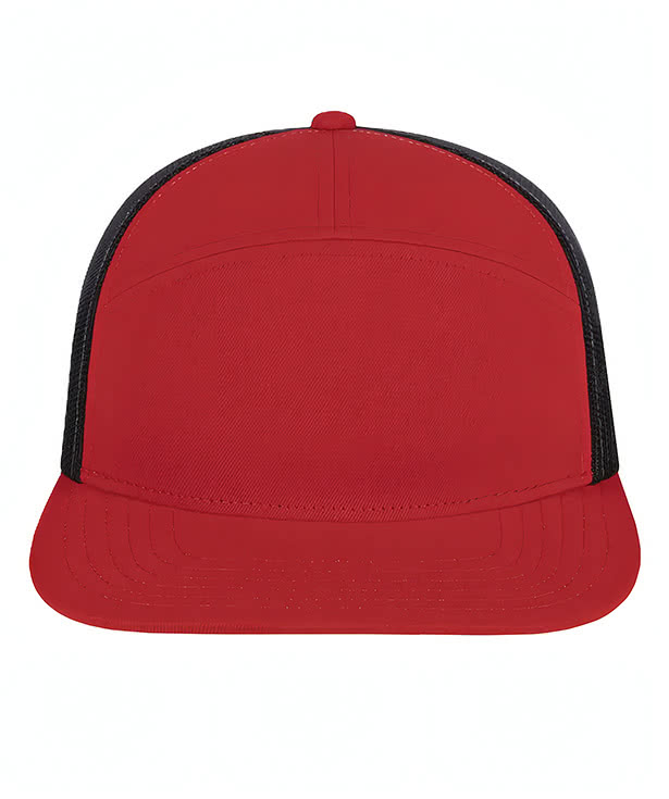 Blue Generation Seven Panel Snapback Trucker Hat - Embroidered