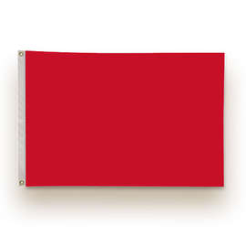 Full Color 2' x 3' Single Sided Nylon Flag - Color: Red