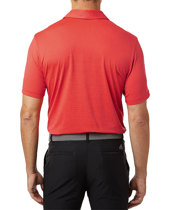 Adidas Textured Stripe Performance Polo - Embroidered