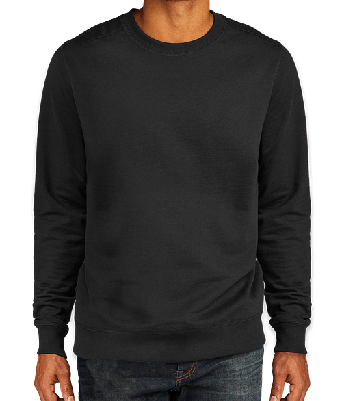 District Re-Fleece Crewneck Sweatshirt in Black