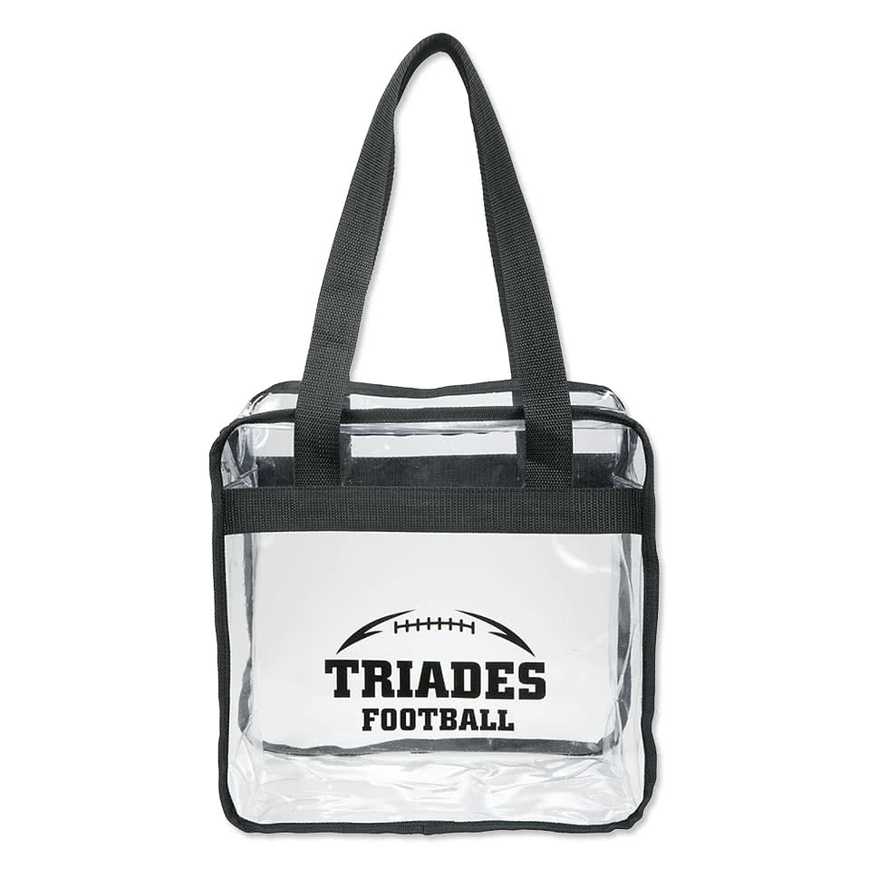 Clear Game Day Zippered Safety Tote Bag