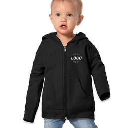 Rabbit Skins Toddler Fleece Zip Hoodie - Color: Black