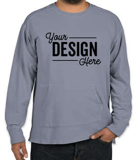 Comfort Colors French Terry Crewneck Sweatshirt - Color: Blue Jean