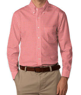 Brooks Brothers Non-Iron Gingham Button Down Dress Shirt - Color: Red / White (Rd Wht)