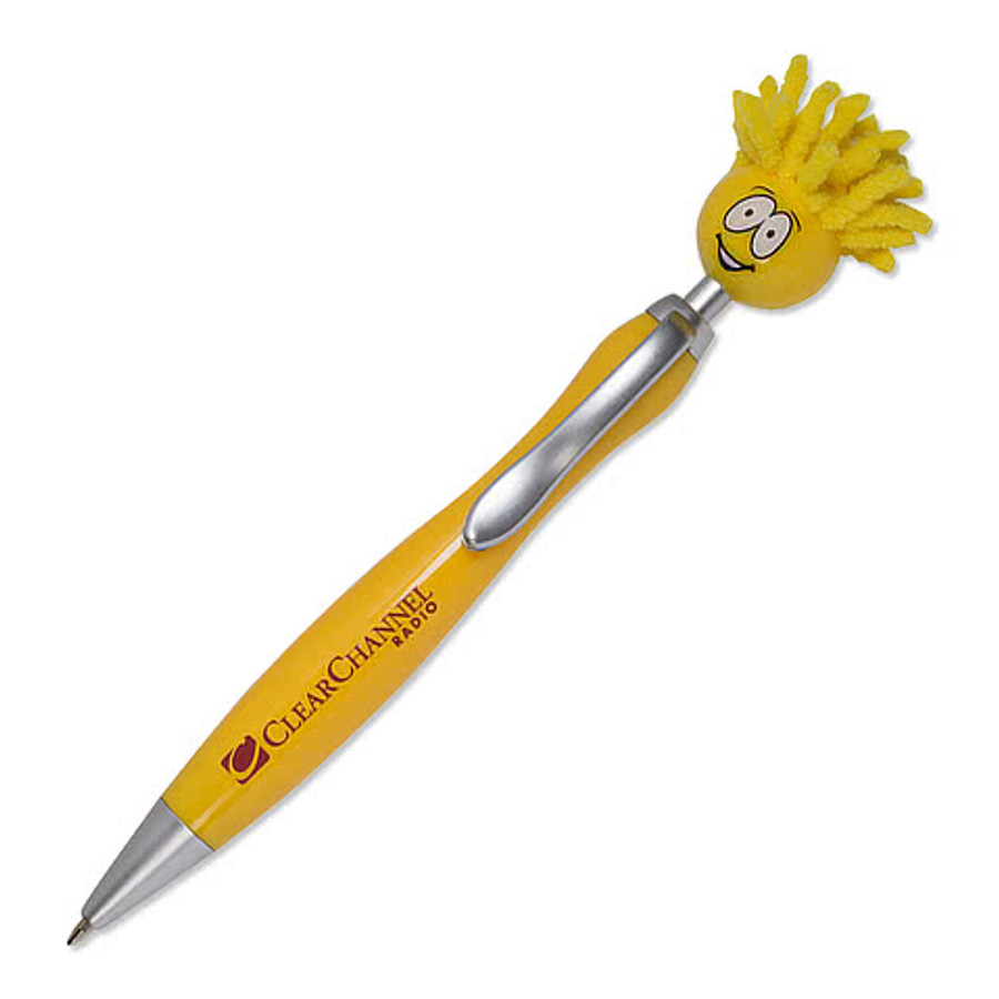 MopToppers Emoti Ballpoint Pen (black ink) in Lime Green
