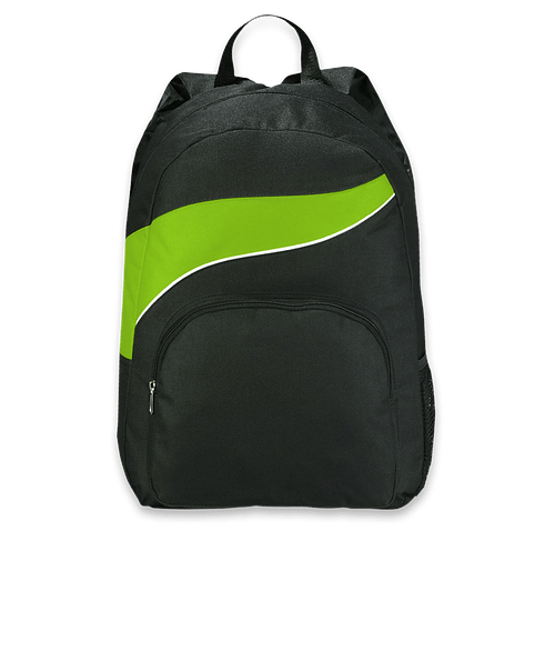 Tornado Deluxe Adjustable Backpack in Lime Green