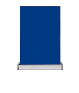 Full Color Large Mini Promo Retractable Tabletop Banner - Color: Royal Blue