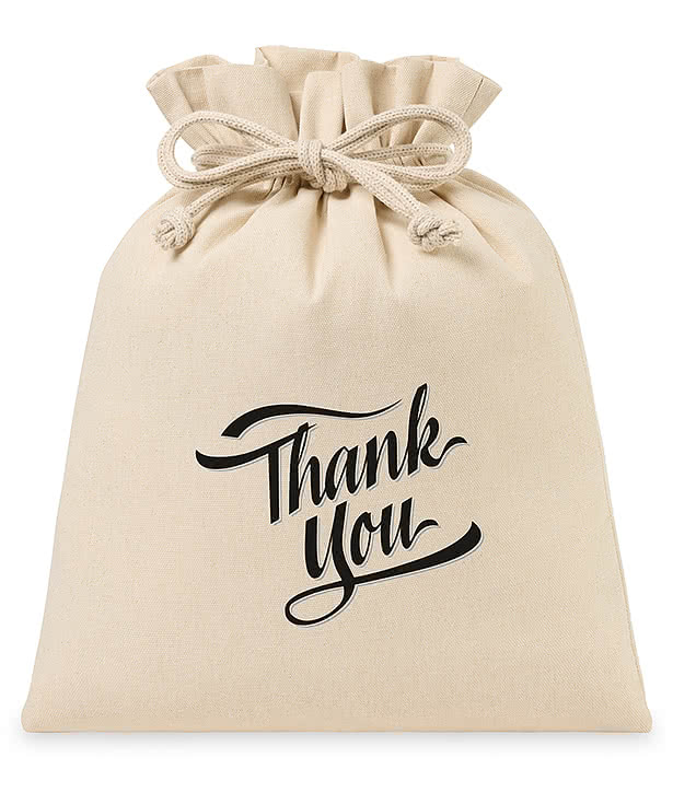 Large Canvas Drawstring Gift Bag