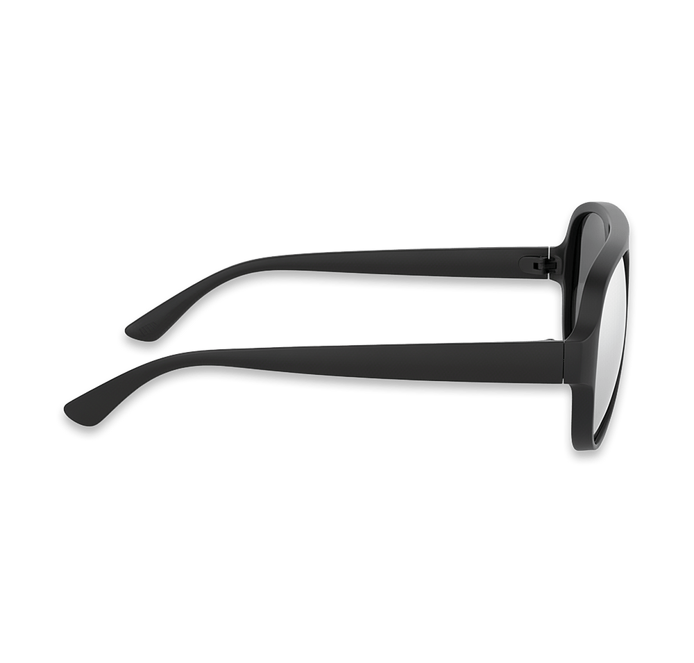 Rubberized Recycled Frame Aviator Sunglasses-default
