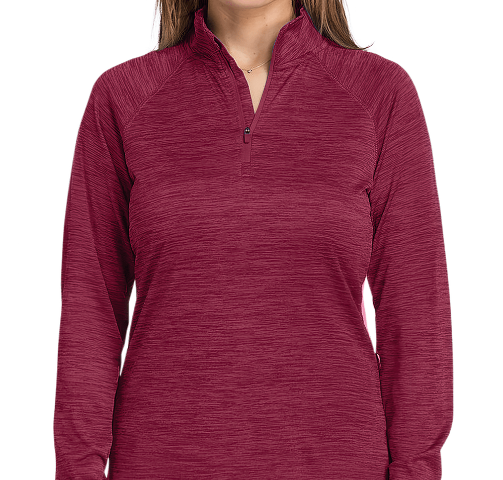 Charles River Women's Space Dyed Quarter Zip Performance Shirt-default
