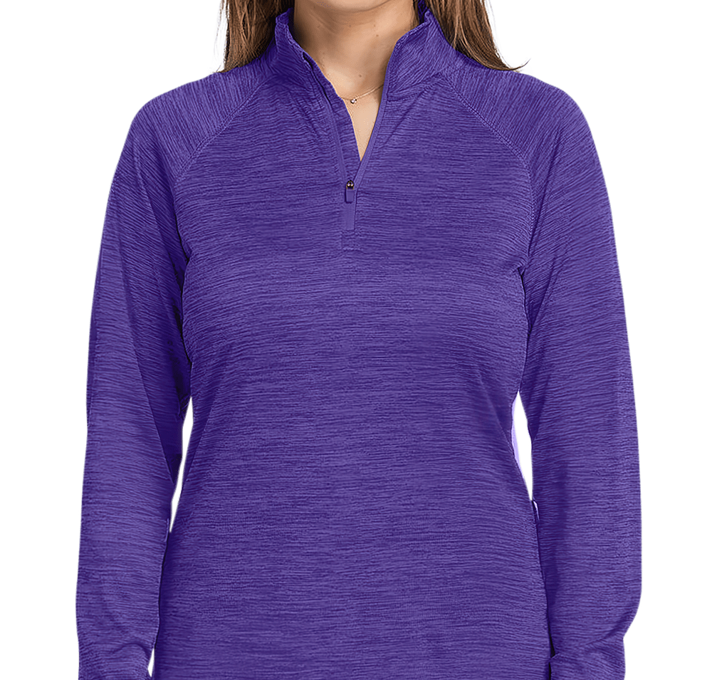 Charles River Women's Space Dyed Quarter Zip Performance Shirt-default