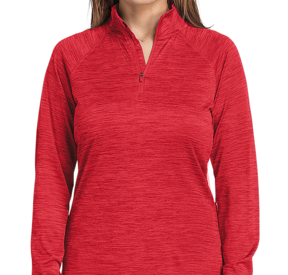 Charles River Women's Space Dyed Quarter Zip Performance Shirt-default