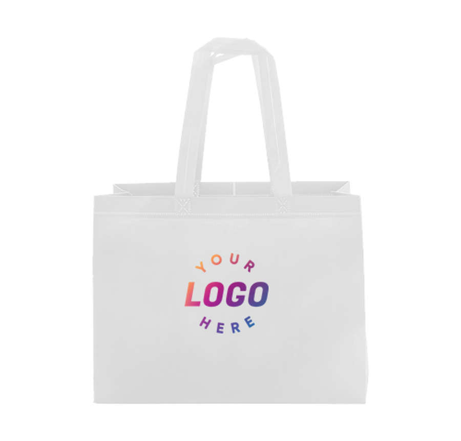 Kingston Recycled Non-Woven Heat-Sealed Tote Bag in White