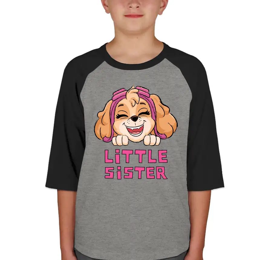 Paw Patrol - Skye - Little Sister - Sport-Tek Youth Raglan T-shirt