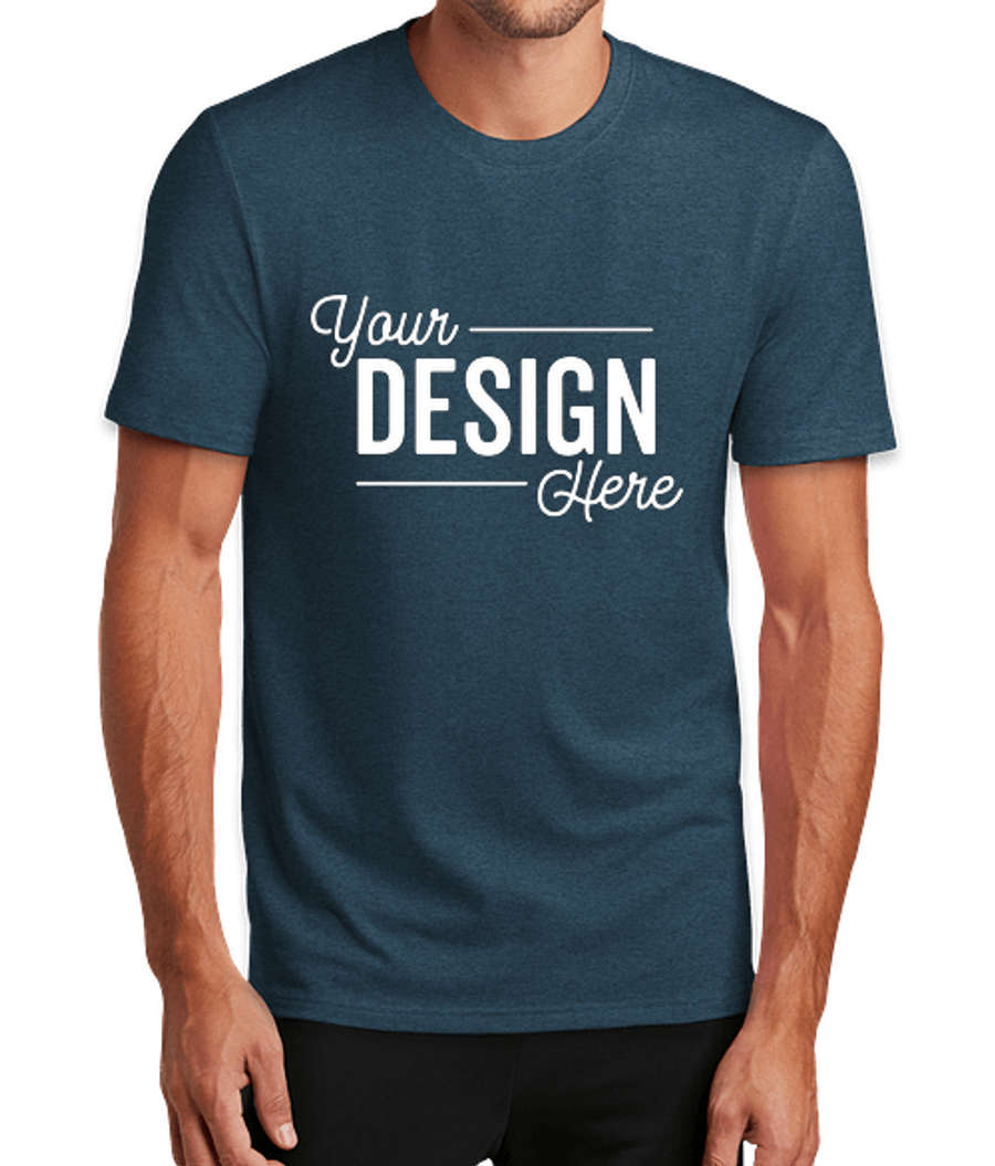 District Flex T-shirt in Heathered Neptune Blue