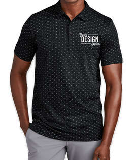 TravisMathew Oceanside Geo Stretch Performance Polo - Color: Black / Aegean Blue
