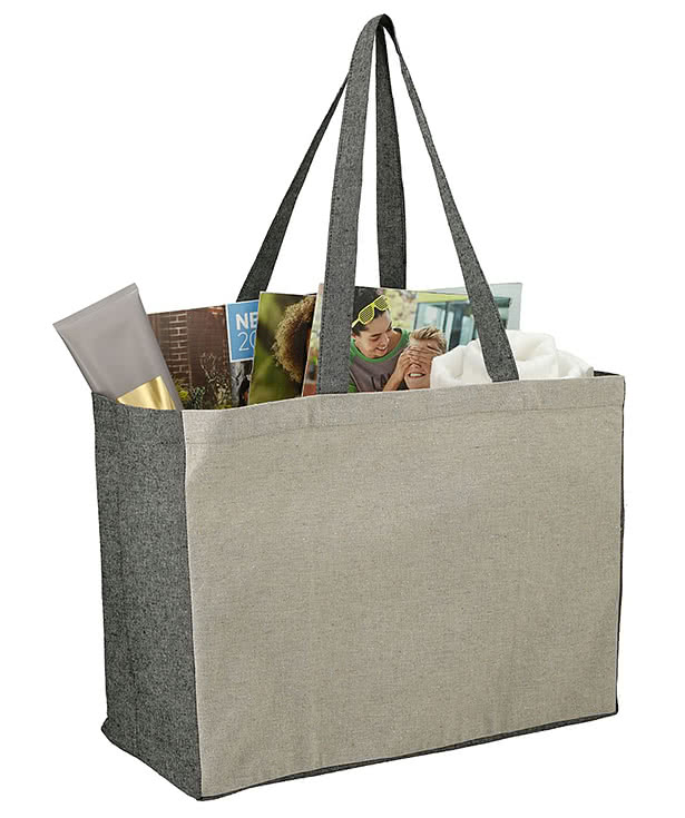 Medium Contrast Recycled Cotton Shopper Tote Bag