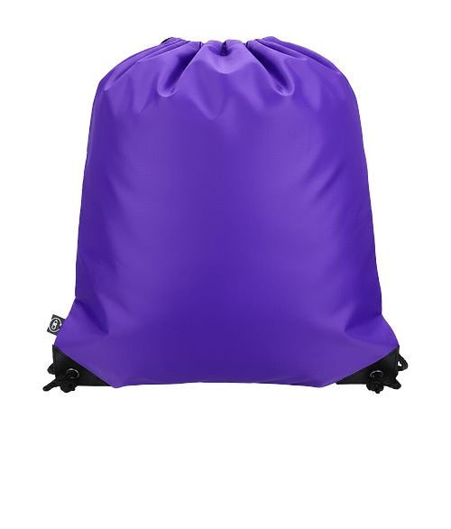 Full Color Grab 'N Go Recycled Drawstring Bag in Purple