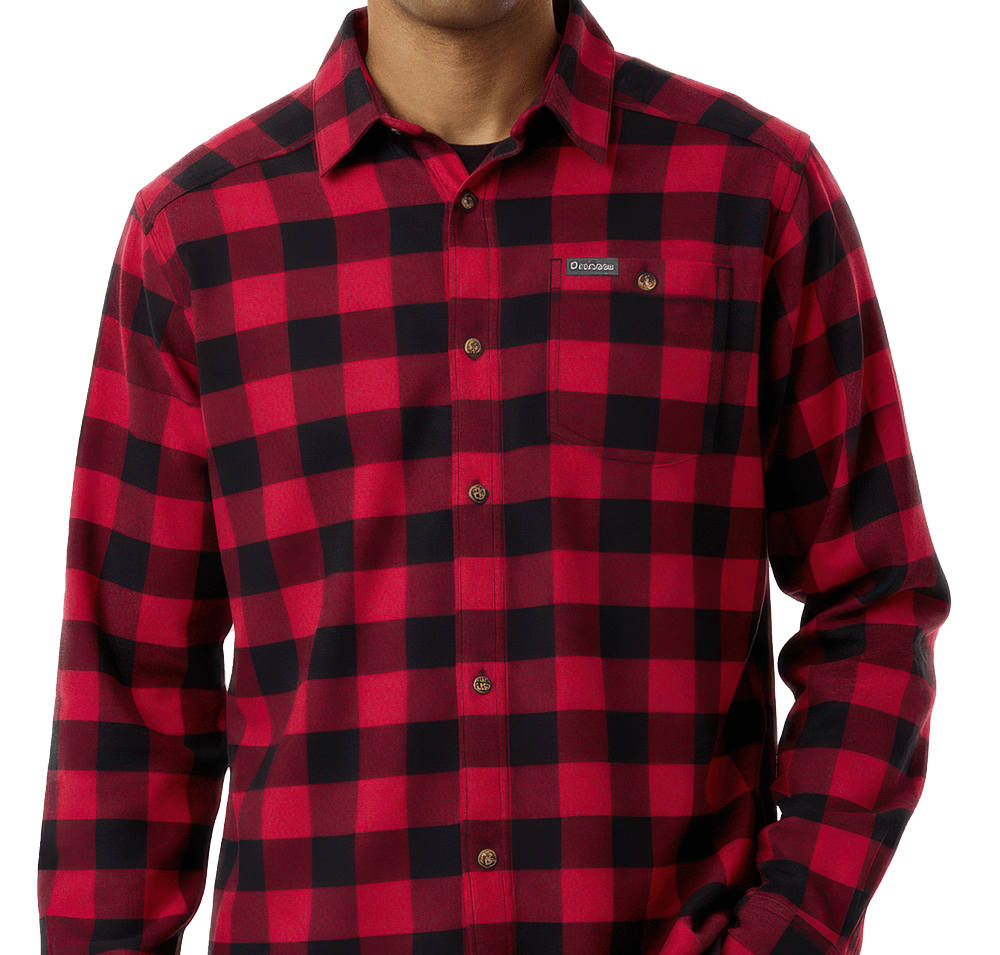 Columbia Cornell Woods Plaid Flannel Long Sleeve Shirt - Embroidered-default