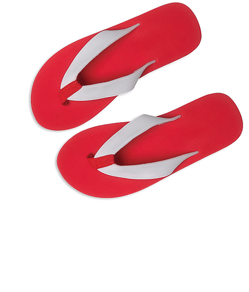 Deluxe Adult Flip Flops in Red