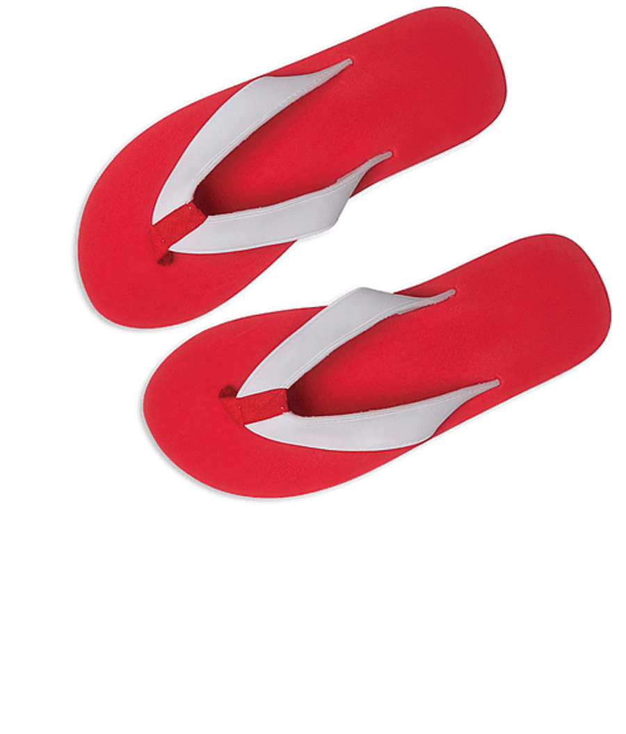 Deluxe Adult Flip Flops in Red