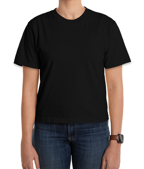 Comfort Colors Women's Crewneck Boxy T-shirt in Black