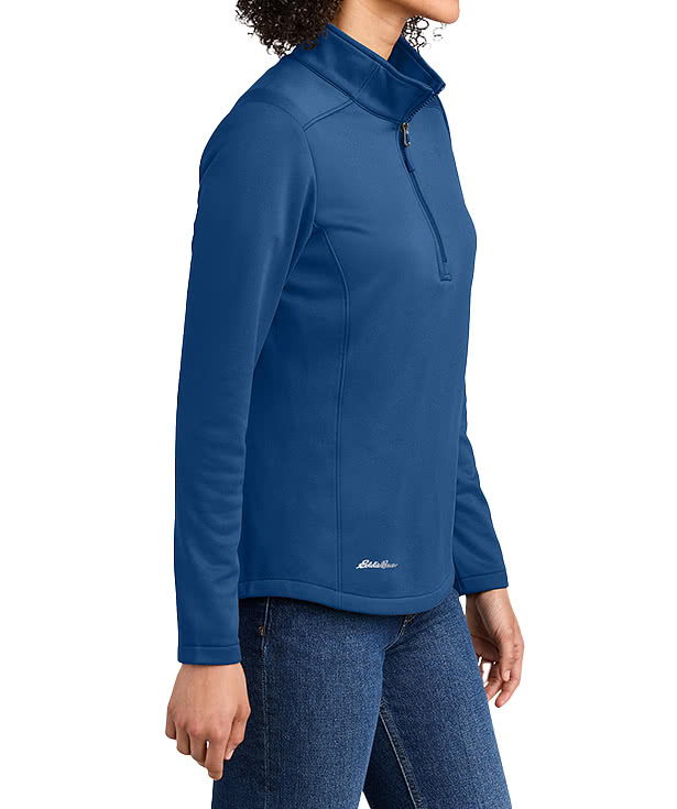 Eddie Bauer Women's Smooth Mid Layer Half Zip Fleece Pullover - Embroidered