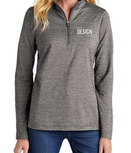 TravisMathew Women's Crestview Performance Quarter Zip Sweatshirt - Color: Grey Heather