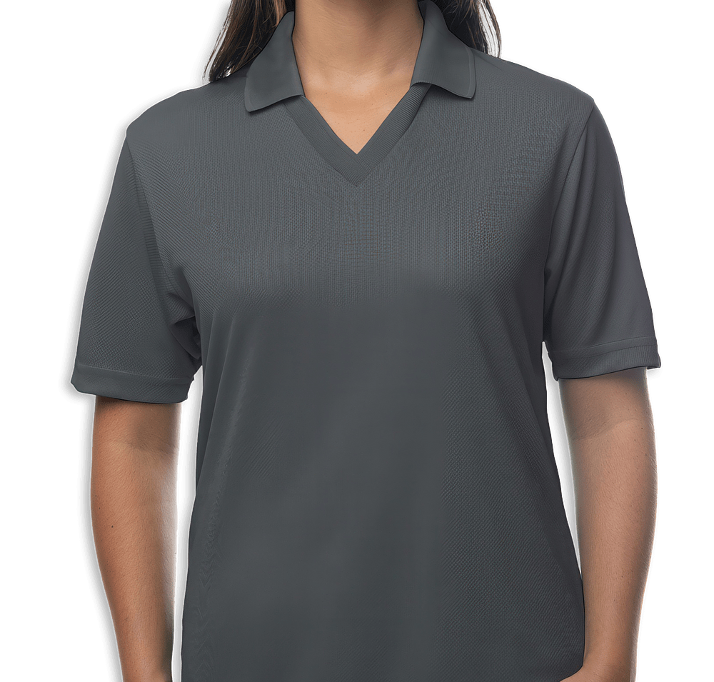 Blue Generation Women's BLU-X-DRI Textured Mesh Performance Polo - Printed-default