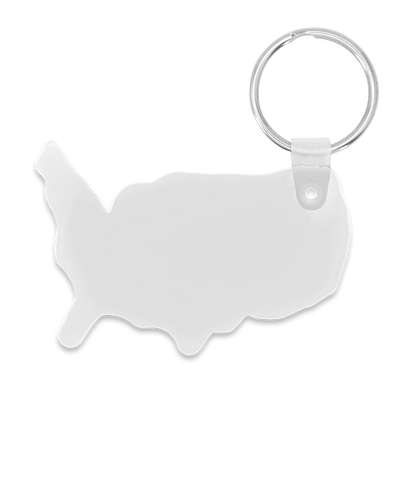 USA Flag Keychain - White