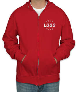 Jerzees Nublend 50/50 Zip Hoodie - Color: True Red