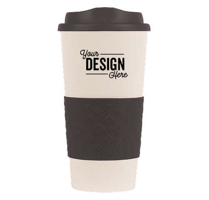 16 oz. Rubber Grip To Go Coffee Cup - Black