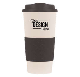 16 oz. Rubber Grip To Go Coffee Cup - Color: Black