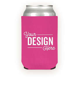 Foldable Neoprene Can Cooler - Color: Rose